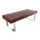 1.4 Meter Chrome Upholstered Dining Bench Plywood Material Tear Resistant
