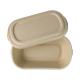 800ml Rectangular Disposable Packaging Containers , Bamboo Fibre Paper Pulp Box