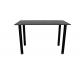 Rectangular 4 Round Legs Odm 8mm Tempered Glass Top Dining Table