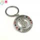 Customized Las Vegas Souvenir Cut Out Zinc Alloy Spinning Key Chain With Diamond