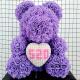 Popular Rose Bear Foam Rose Teddy Bear With Pear Heart For Valentines Day