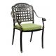 Contemporary Restaurant Stackable Cast Aluminium Outdoor Dining Chairs