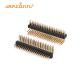 40 Pin Double Row Right Angle Header Connector Round 1.27 Mm Pitch Right Angle Pin Header