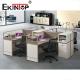 Extendable L Shaped Cubicle Desk , Comfortable Office Staff Workstation