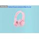 93dB Volume Limit Pink Bluetooth Gaming Headset Foldable RoHs Approved