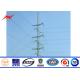 ISO 69 KV Polygonal Electric Power Pole 2 Sections