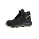 Black Men'S Industrial Steel Toe Safety Shoes Anti Puncture PU Outsole Leather Footwear Acid Proof