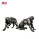 Art Decoration Life-Size Bronze Panther Sculpture with Polished Finish in Custom Color