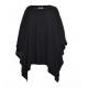 Creative Style Ladies Plus Size Tops With Bat-wing Sleeve In Black