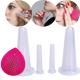4 Size Hijama Cups Set Soft Silicone Face Cupping White for Relaxing Facial Therapy