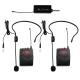 Professional Dual Channel UHF Wireless Microphone Systems With 2 Headsets 1 Lapel Lavalier