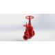 Rising Stem Type UL FM Gate Valve For Fire Protection Service Red Epoxy Coated