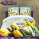 Yellow and White Tulips Design Pure Polyester 3D Flower Bedding Set