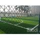 Carbon Steel Green Pvc Coated Chain Link Fence Anti Alkali For Sports Field