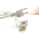 Hot sale 2pin white 10A extension power cable  0.5m-10m copper power extension cord