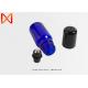 Blue Essential Oil Glass Bottle Reduce Fingerprint Residue Sealing With Steel Roller