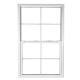 Apartment Single Hung Window with Plastic Frame and Curtain Type Roller Blind