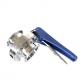 Sanitary Stainless Steel Blue Trigger Handle Clamp Butterfly Valve with ODM Support