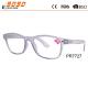 New style fashion competitive price Color plastic reading glasses,spring hinge,metal silver parts