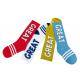 Customized Logo Childrens Cotton Socks , Jacquard Pattern Kids Long Socks For Student