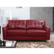 Simple Elegance Bright Red Leather Sofa Lounge Standard Furniture Party Living Room Sofa for Single/Double Person