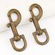 Mini Snap Hook Clasp 3/7 Inch Glossy Antique Copper Eye Swivel Snap Hooks for Hand Bags