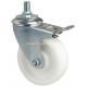Medium 5 Zinc Plated Threaded Brake Po Caster 6445-06 with 200kg Maximum Load by Edl