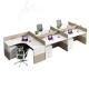 ISO Certified Office Furniture Supervisor Staff Desk and Chair Set for 4 Person Team