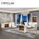 Modern White Wood Dinning Table Set 4 Chairs 6 Seater Full Home Furniture Large Luxury Wooden Dining Room Table Set