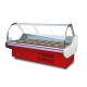Supermarket Food Meat Display Cooler With Front Fix Open Glass Dynamic Cooling