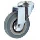 Soft Rubber Wheel For Trolley Bolt Hole Casters Apparatus Castors