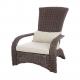 Patio Sense Deluxe Wicker Chair All Weather For Porch Lawn Garden
