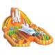 Orange Space Shuttle Inflatable Obstacle Course Sports Games 30m Long Interactive
