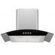 Stainless Steel Glass Arc shaped Kitchen Range Hood Low Noise Electric Chimney Extractor