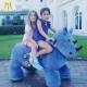 Hansel plush motorized horse toy for adults  plush animals kids ride on animals