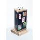 Lightweight Shop Display Fixtures Wooden Magnet Counter Display Stand 3 Sided