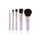 Custom Purple Plastic Handle Mini Makeup Brush Sets With Nylon Hair