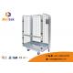 Collapsible Storage Roll Container Trolley Save Space Open Wire Mesh Design