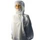 Biotech / Pharmaceutical ESD Safe Materials Cleanroom ESD Suit With Hood And Facemask