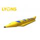 Six Person Yellow Inflatable Water Toys / Lake Inflatable Banana Boat