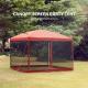 210d Oxford Easy Pop Up Canopy, Outdoor Screen Tent with Mesh Mosquito Netting Side Walls for Camping Picnic Party