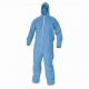 Blue Color Disposable Jumpsuits Sterile Nonwoven Gowns With Knitted Cuff