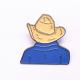 cowboy hat dye color Metal Lapel Pins size customized for Collectible