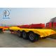 SINO TRUK Utility 3 Axles Semi Trailer Trucks / Flat Low Bed Trailer