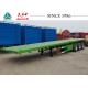 Carbon Steel Q345B 40 Foot Flatbed Trailer With Germany Type Axle For Zambia