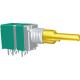 9mm rotary metal shaft potentiometer with switch,1,11,21,41 clicks
