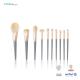 Synthetic Hair 9PCS Wood Handle Makeup Brushes Aluminium Ferrule