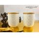 Fine Bone China 350cc Mug without Hand With Spot Real Gold Design Canister With Bamboo Lids