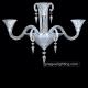 White Three Arm Baccarat Wall Lamp D600*H650mm Chrome Finished