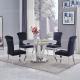 Round Marble 0.34m3 SS Dining Tables Italian Modern Light Luxury Style